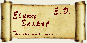 Elena Despot vizit kartica